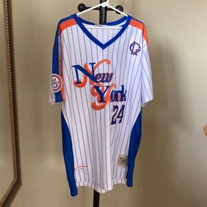 Men’s HEADGEAR NY Lincoln Giants#24 Negro Classic Jersey New Size 3XL